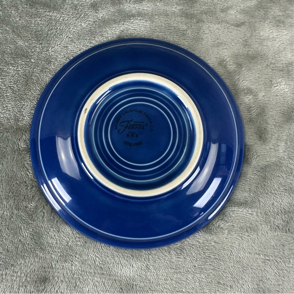 Fiesta Fiestaware Homer Laughlin Saucer (Matches Teacup) Sapphire (retired) - Picture 2 of 4